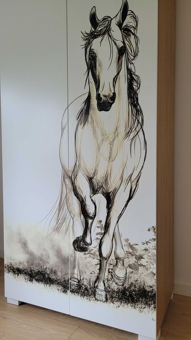 Meblik Horse Oak meble z motywem konia szafa nadstawka dla dzieci