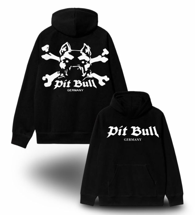 Худи Pit Bull Germany Casual Logo пит буль черное толстовка Новинка