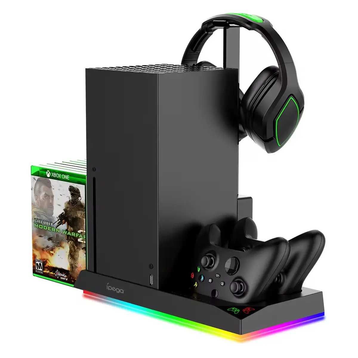 Док станция для XBOX Series X iPega PG-XBX013S + 2 АКБ охлаждение RGB