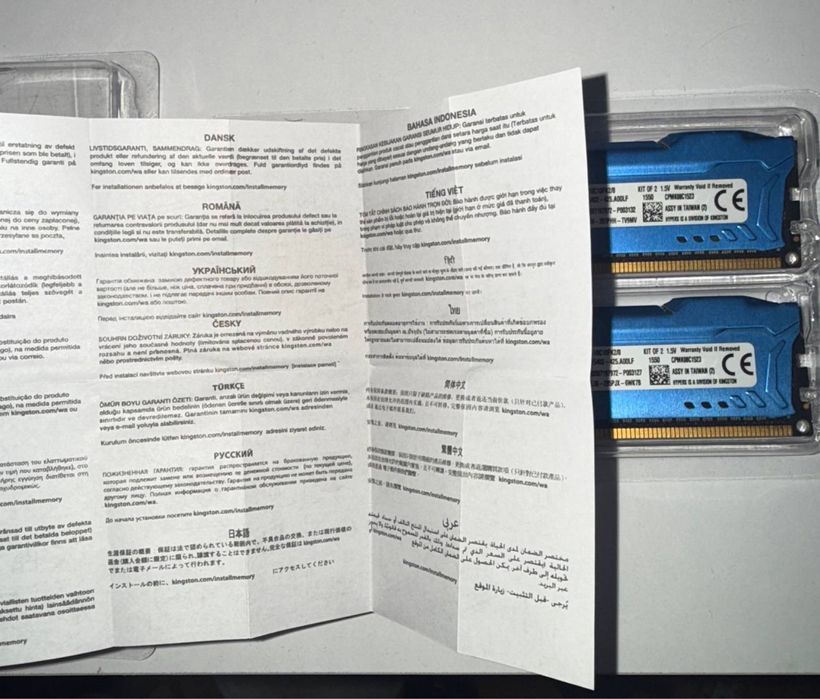 Оперативна пам’ять DDR3 HyperX Fury 2×8GB (16GB) — стан ідеальний