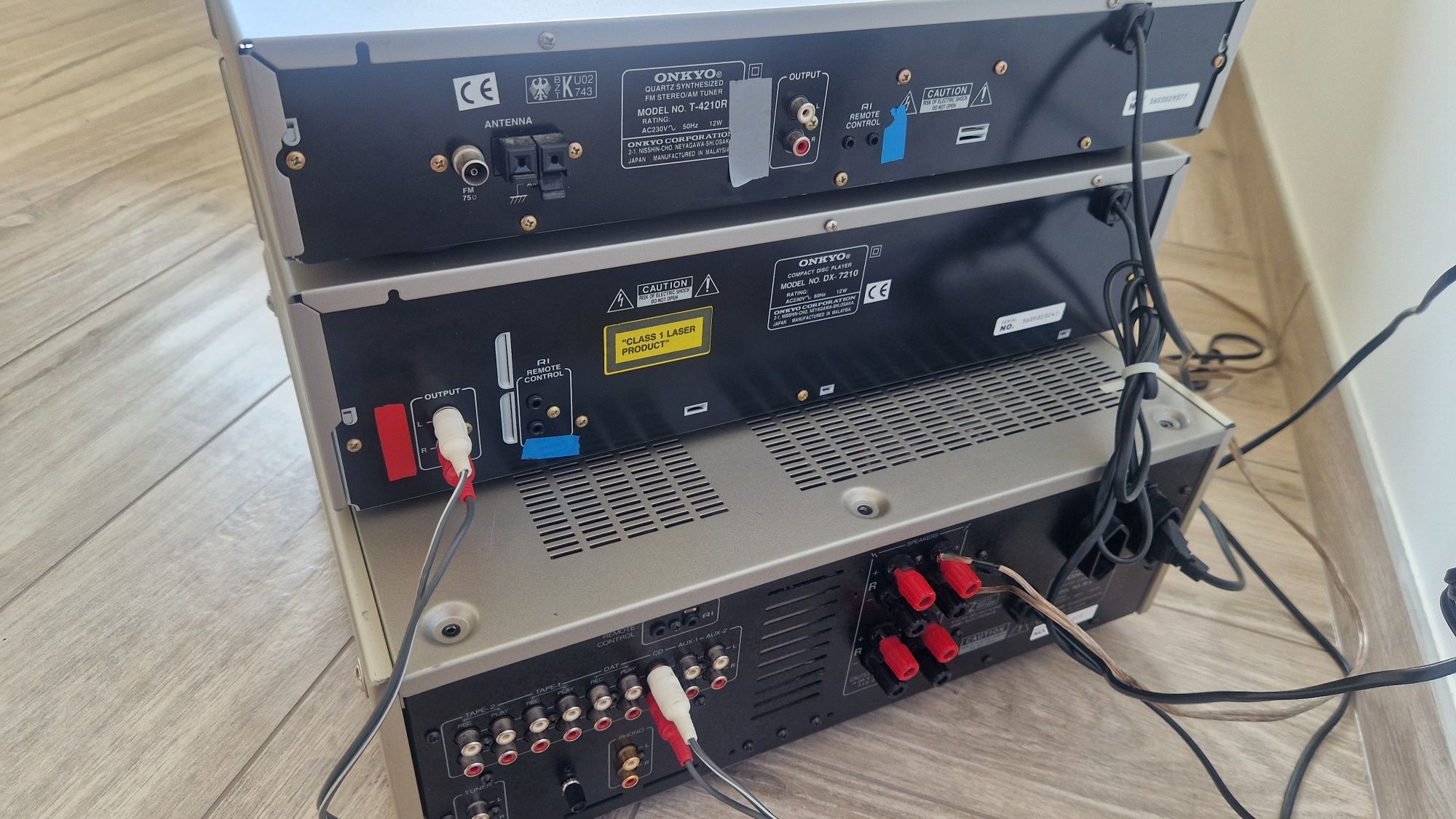 Zestaw Onkyo Integra A-8850 DX-7210 T-4210R piloty