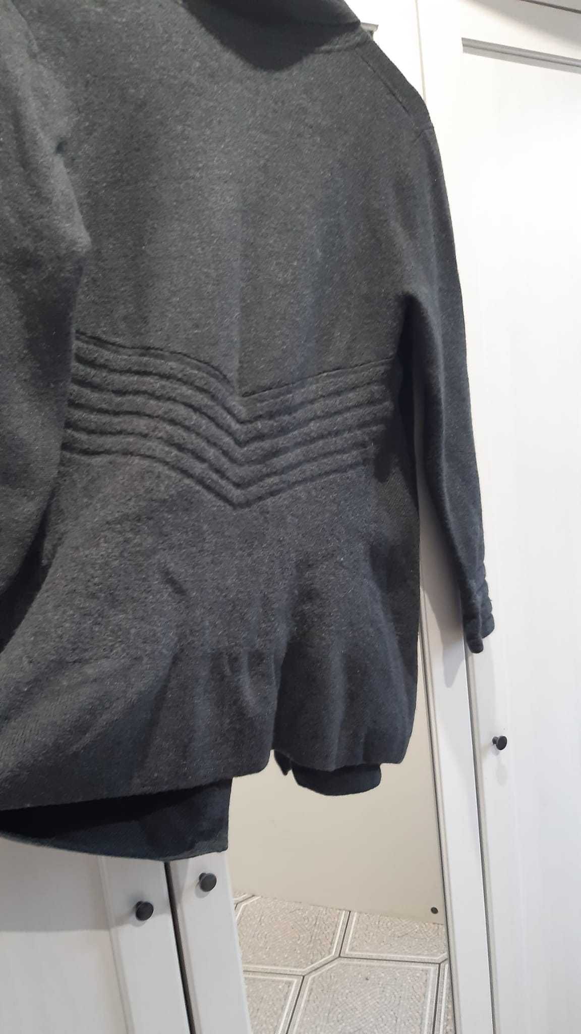 Ciepły asymetryczny sweter, 100% wełna, JIGSAW, rozmiar M