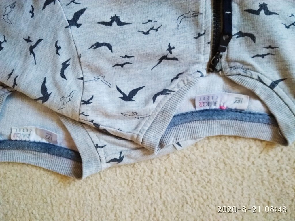 Bluzy Carry r.122+Spodnie Reserved r.140 dla bliźniaczek