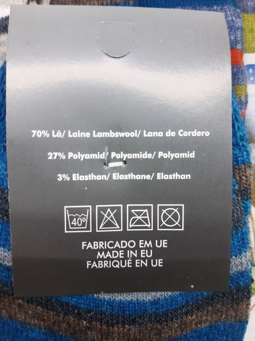 6 pares de meias Lambswool Tamanho 35/40