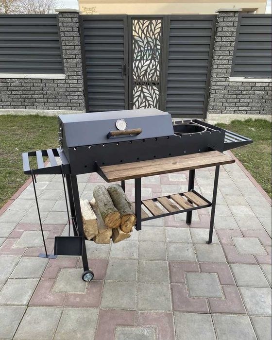 Мангал гриль барбекю метал 5 мм з підставкою під казан ПОСИЛЕНИЙ