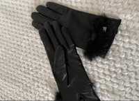 WOJAS- eleganckie damskie skórzane rękawiczki rozmiar M