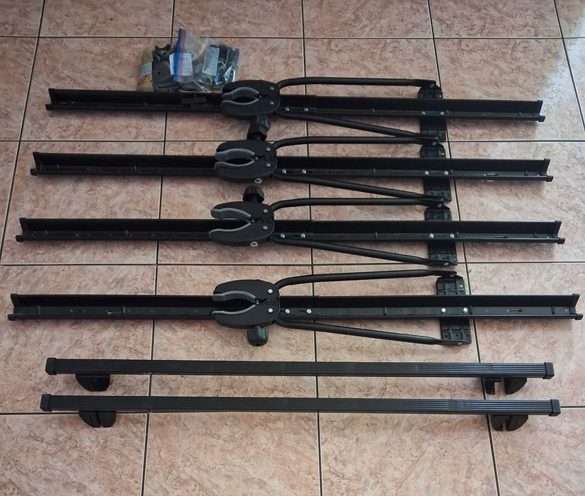 Bagażnik Dachowy Cruz + 4 Uchwyty Rowerowe Homar Stal