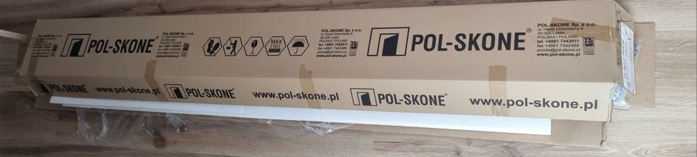 Nowa ościeżnica regulowana POL-SKONE 120-140 prawa szara przylgowa