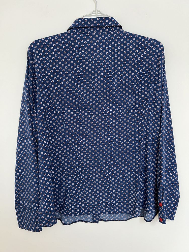Koszula damska niebieska kwiaty r.50