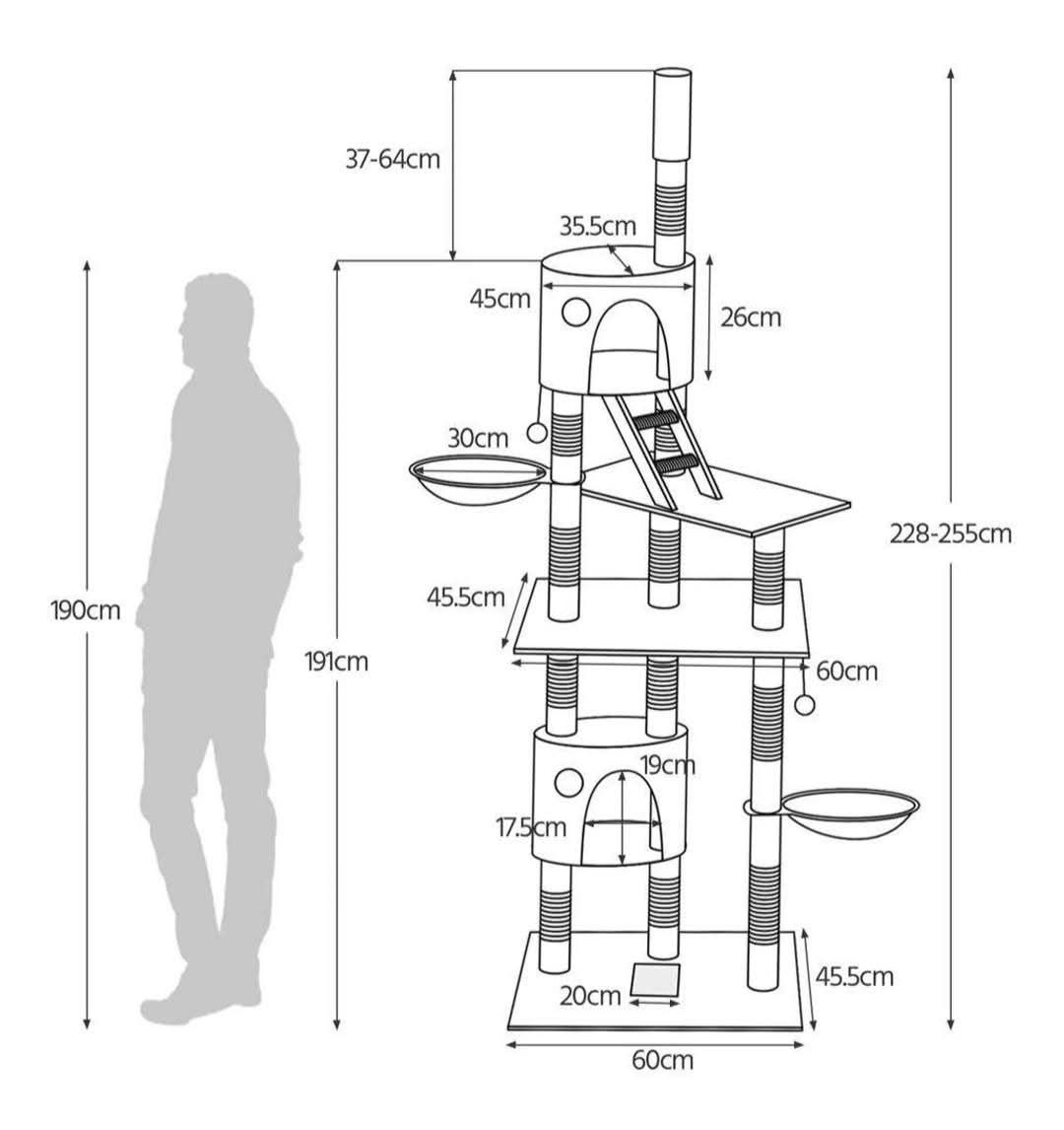 Drapak dla kota 227 cm - 254 cm