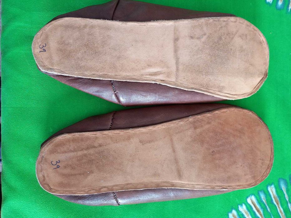 Babuchas Marroquinas em Couro 39