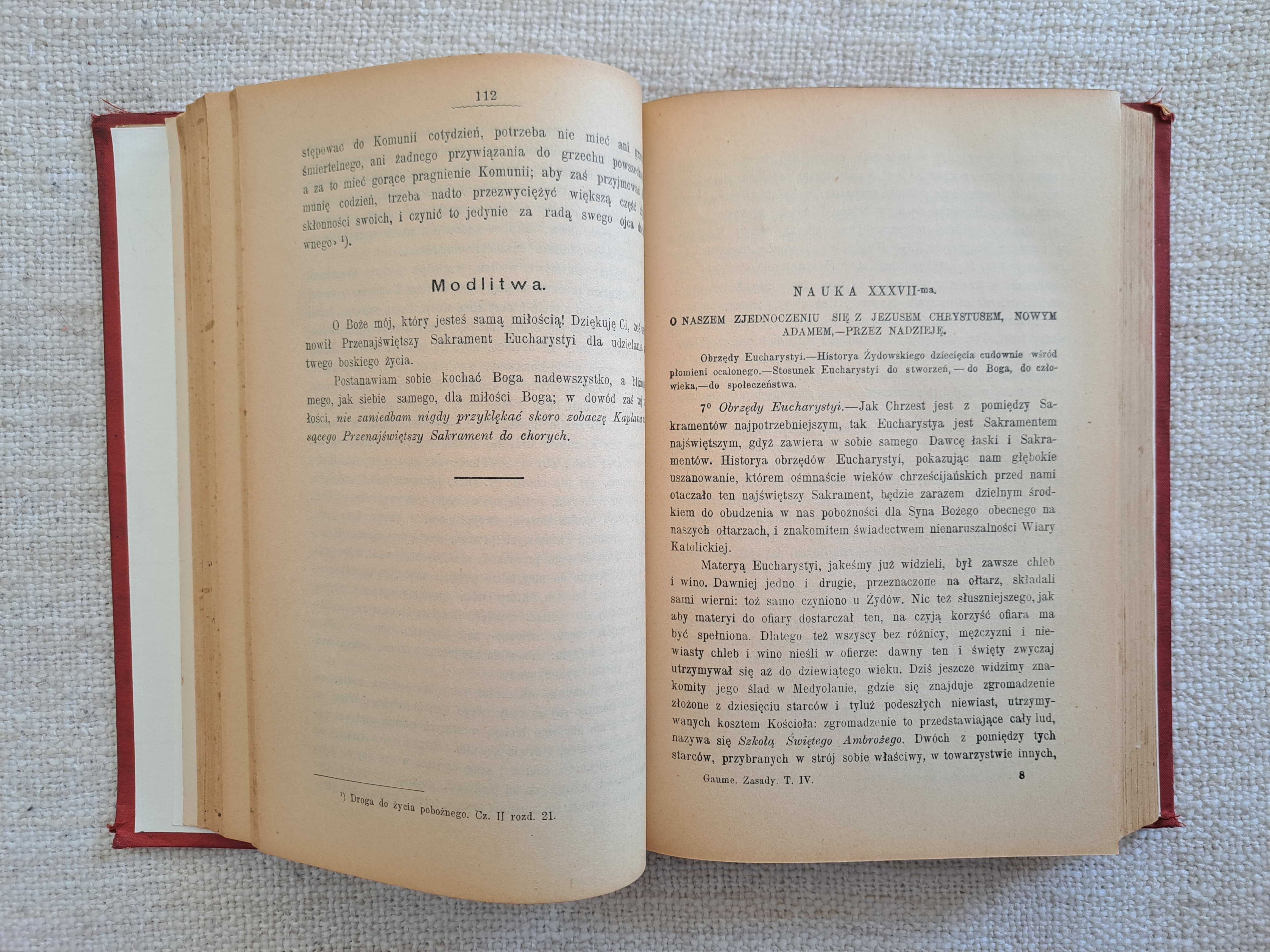 1903 rok. Zasady i całość wiary katolickiej. Tom IV