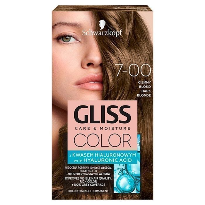 Gliss Color Care  Moisture Farba Do Włosów 7-00 Ciemny Blond (P1)