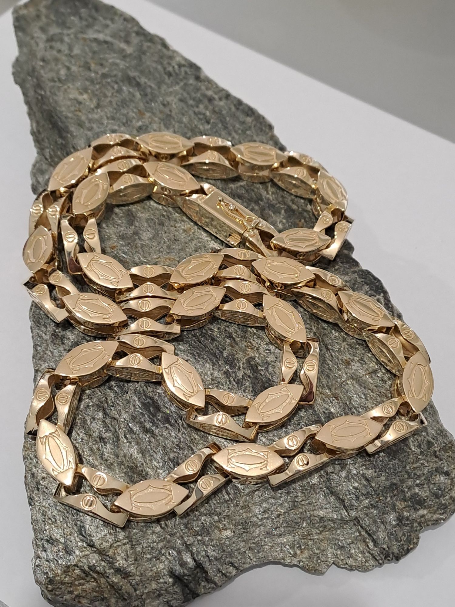 Złoty Łańcuch splot Cartier 197 g Nowy 67 cm 585 Pełny