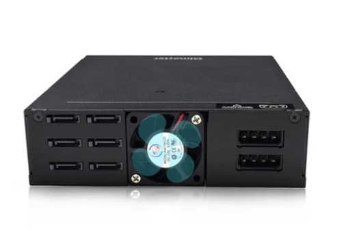 Caixa de Disco Rígido OImaster MR-6601 com Seis Compartimentos Ópticos
