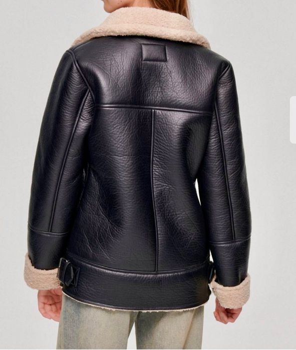 kurtka kożuch biker M