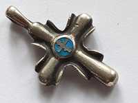 Stary srebrny krzyż krzyżyk prawosławny Rosja.srebro pr.925 srebrna