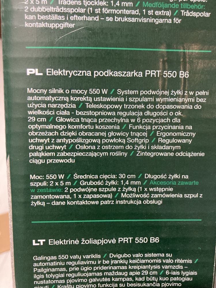 Podkaszarka Parkside PRT 550 B6