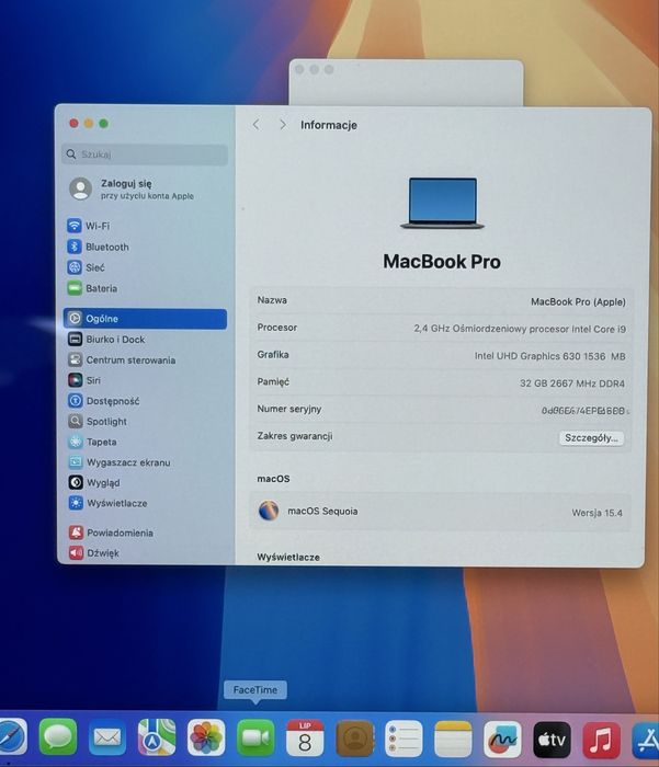 Apple MacBook Pro 16 i9 2.4 GHz | 512 GB | A2141 idealny Komplet