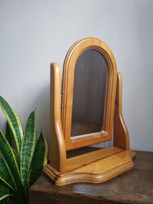 Lustro lusterko stojące vintage na toaletkę stolik