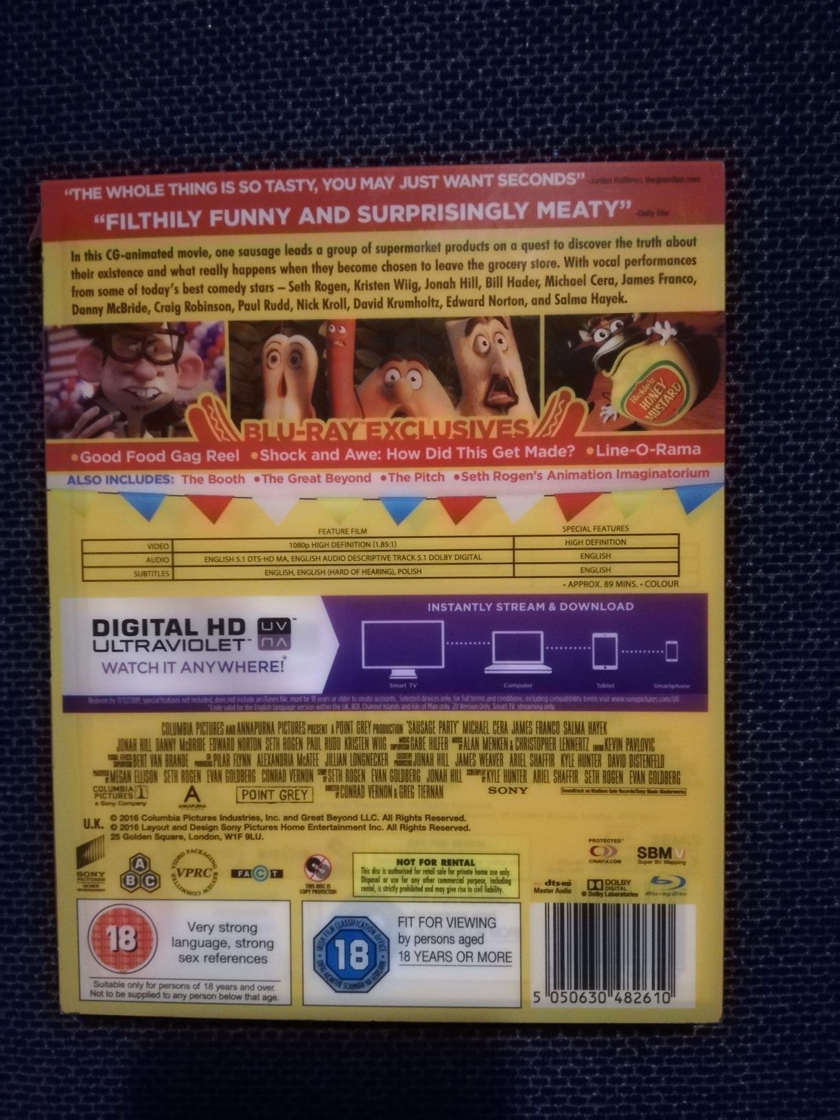 Blu ray do filme "Sausage Party" - edição especial (portes grátis)