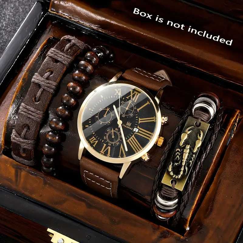 Чоловічий годинник BINBOND silver+gold