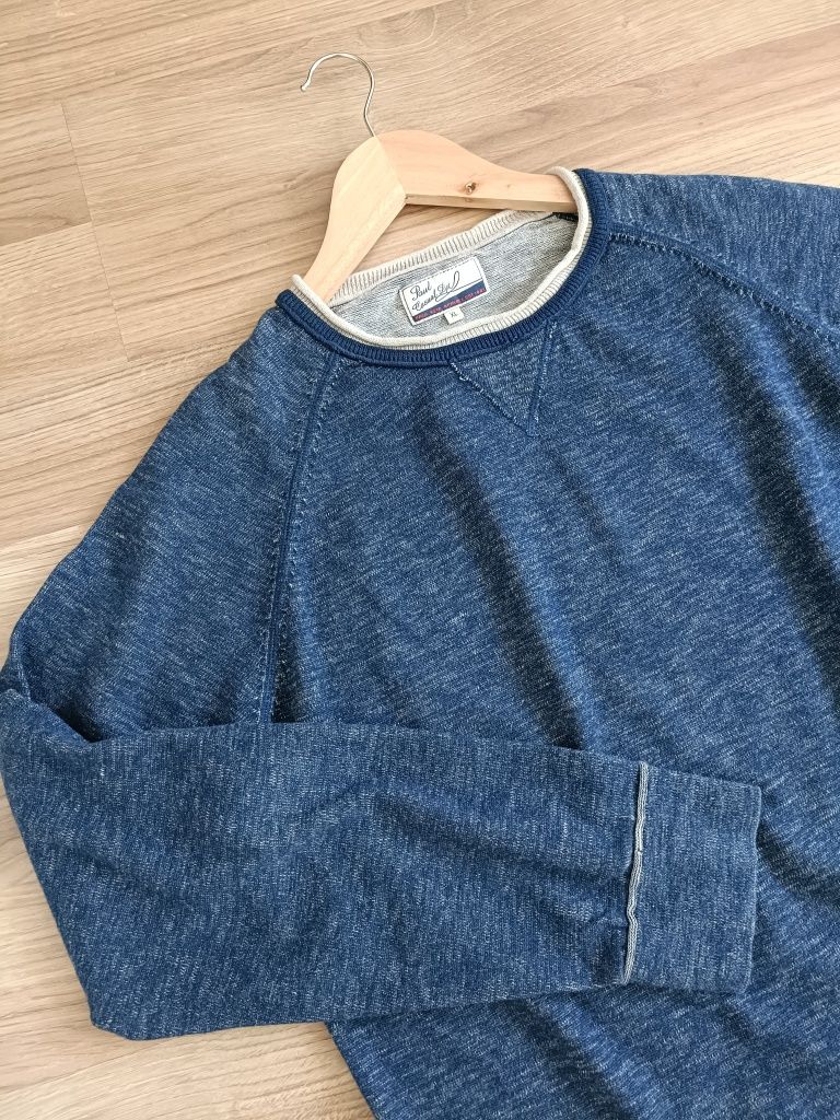 Sweter męski casual bawełniany niebieski premium Paul Kehl XL 42