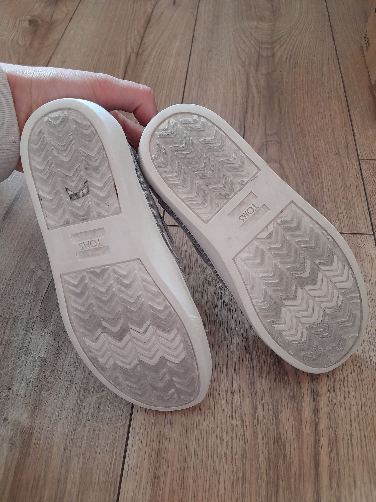 Szare mokasyny chłopięce buty toms trampki 30 19,5cm