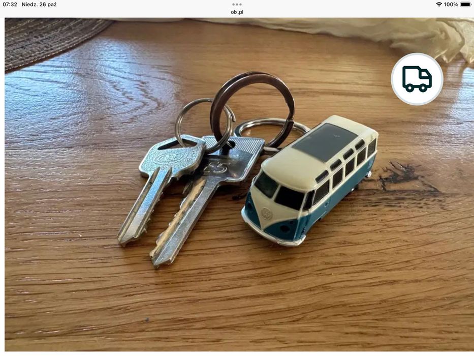 Breloczek Volkswagen T1 Bus z LED