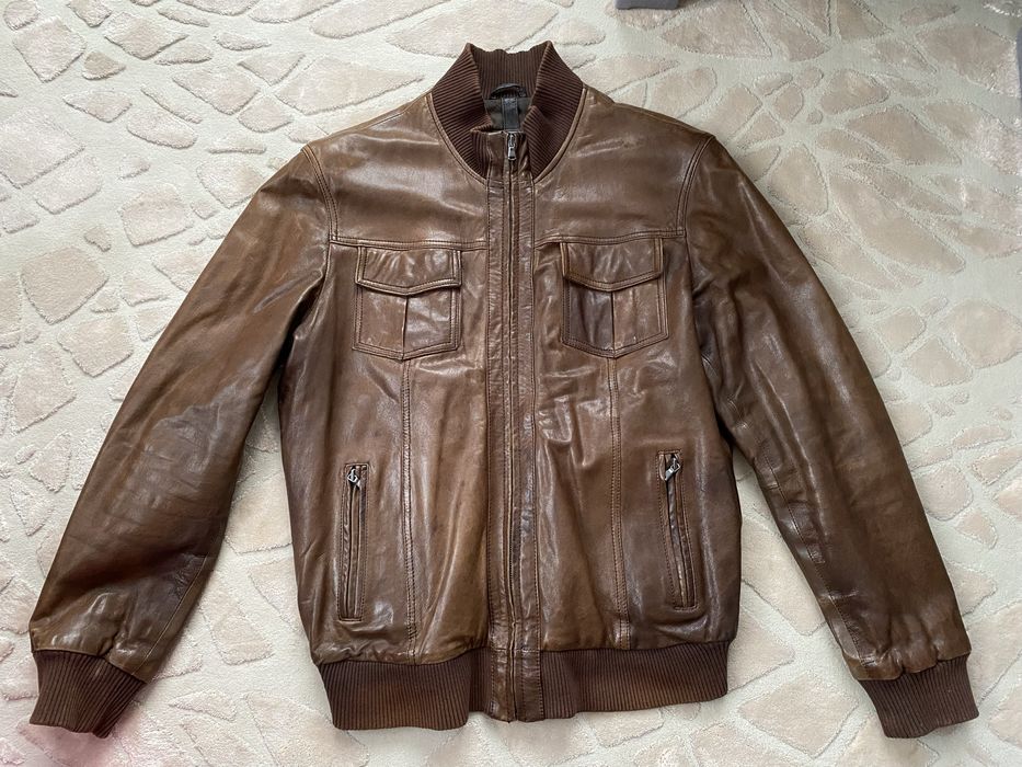 Куртка чоловіча шкіряна L