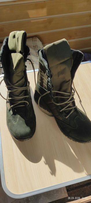 Тактические зимние ботинки / утеплённые на флисе  (olive)