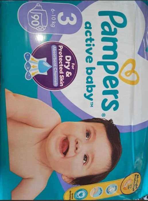 Pampers active baby rozmiar 3 - 90 sztuk