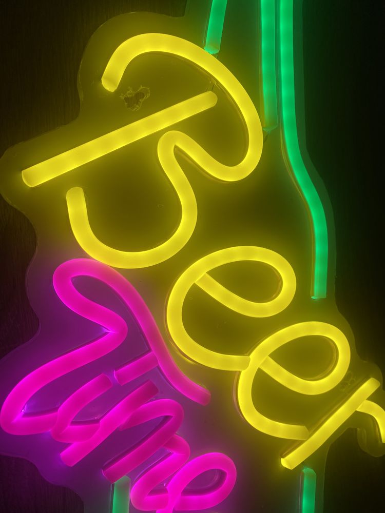 Painel Neon Beer Time
