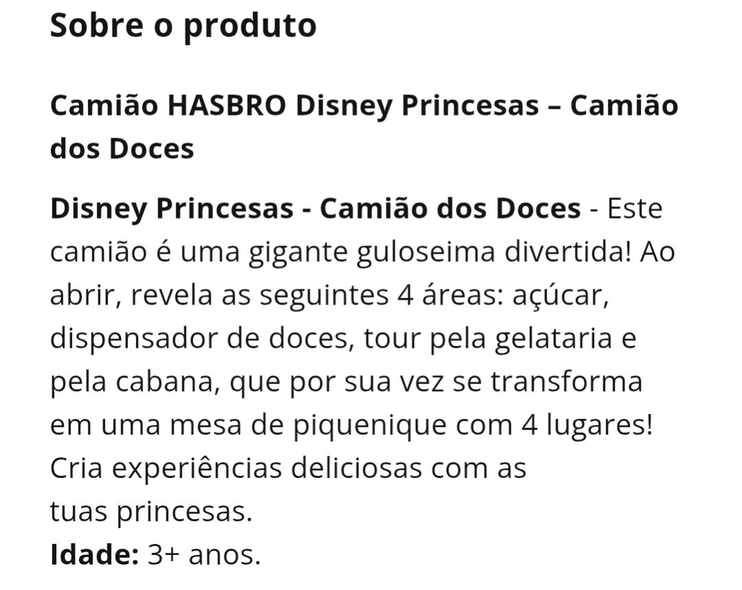 Camião de Doces HASBRO Disney Princesas