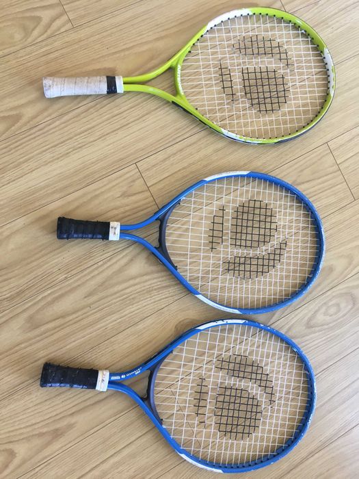 3 raquetes de ténis para crianças