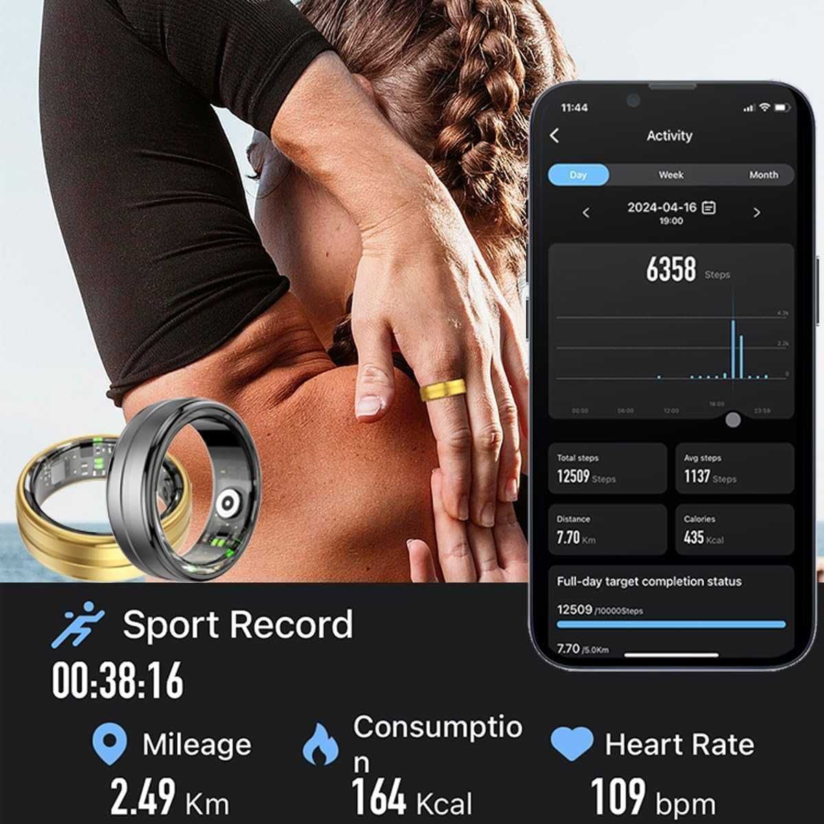 findtime Smart Ring - Monitor aktywności z monitorem pracy serca snu