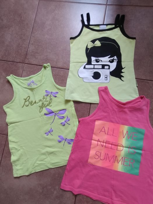 Bluzeczki dziewczęce na naramkach 116