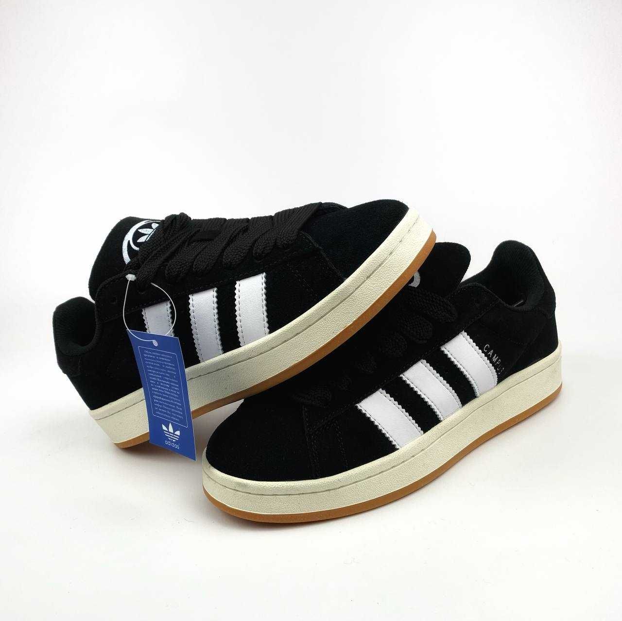 Adidas Campus black&white хутро