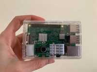 Raspberry Pi 3 Model B V1,2 com caixa e câmera V2.1, sem cabos.