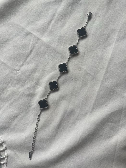 Bransoletka Van Cleef & Arpels Srebrno Czarna Nowa