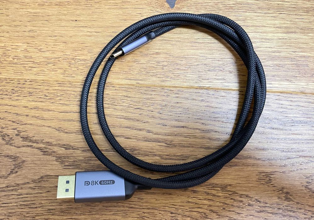 Kabel przejściówka z USB-C na DP DisplayPort adapter konwerter 1 metr