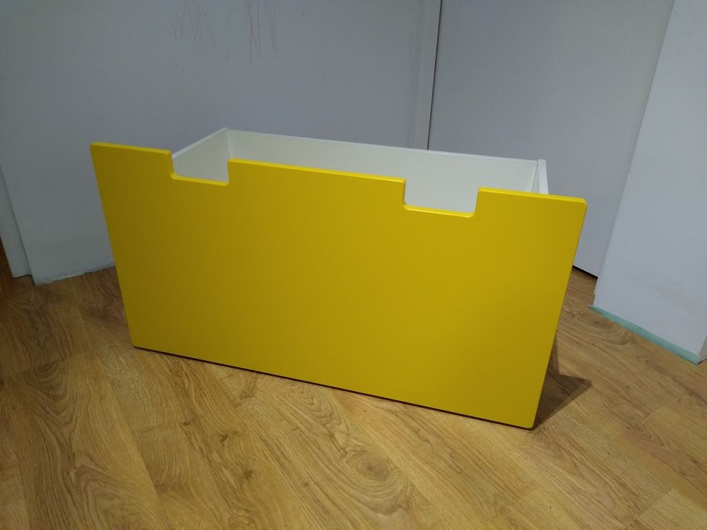Duża szuflada Ikea stuva malad żólty front żółta skrzynia