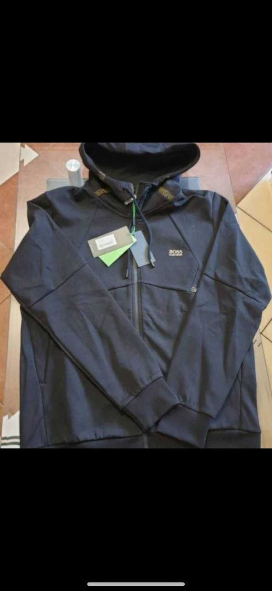 Hugo Boss Bluza  rozpinana z kapturem maly znaczek Boss Outlet Premium