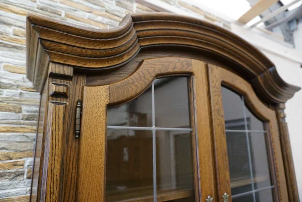 Witryna z Komodą Dębowa Ciemna 4 drzwiowa szer. 125 cm ( p-1281 )