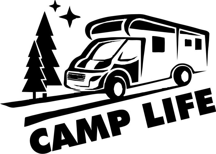 N1036 Naklejka Camp Life na kampera