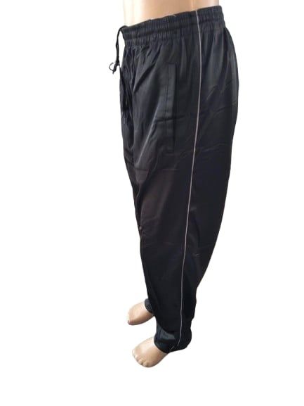 Spodnie dresowe śliskie cienkie letnie czarne 4XL