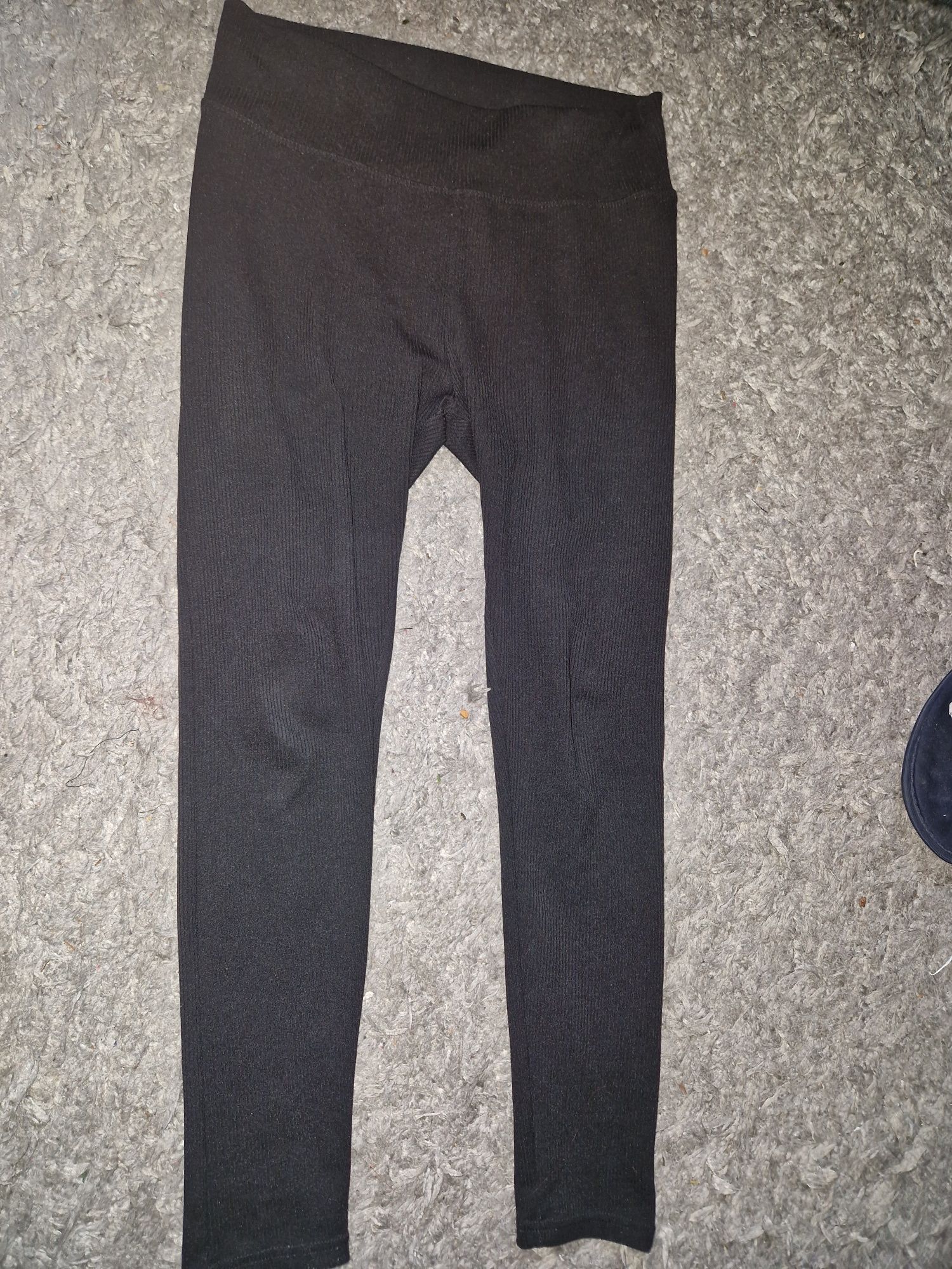 Legginsy bawełniane prążkowane