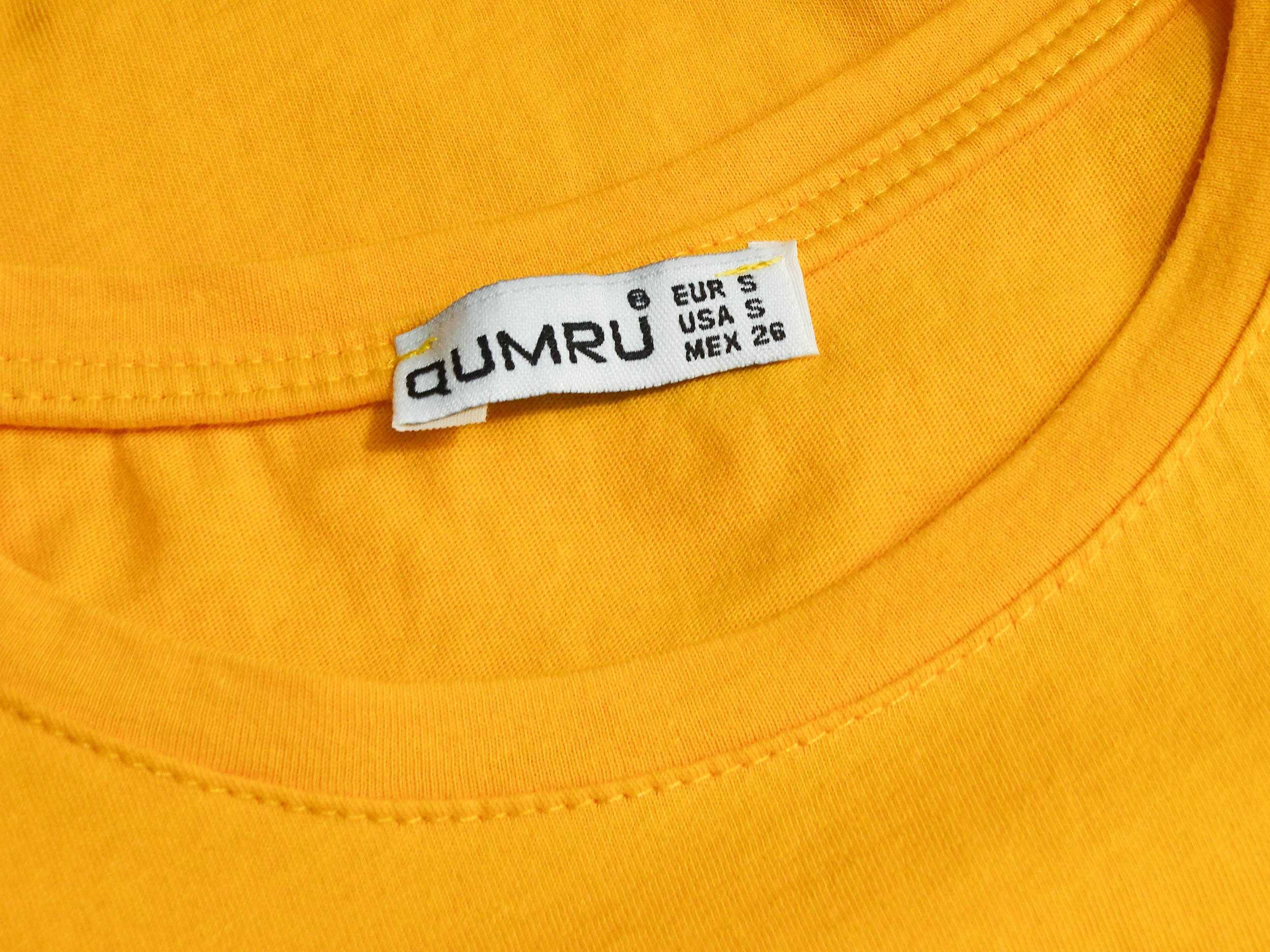 T-shirt Qumru zółty z pomarańczowym kobieta cekiny