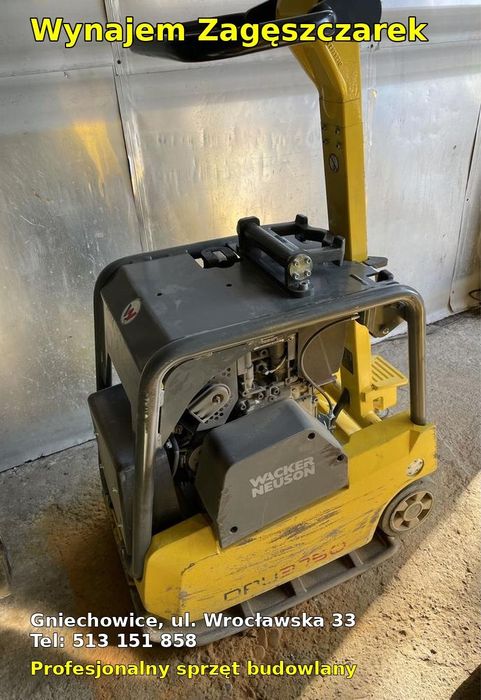 Wynajem zageszczarek , zageszczarka, młot