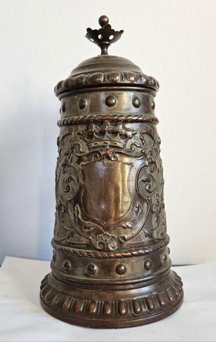 Kufel piwny miedziany